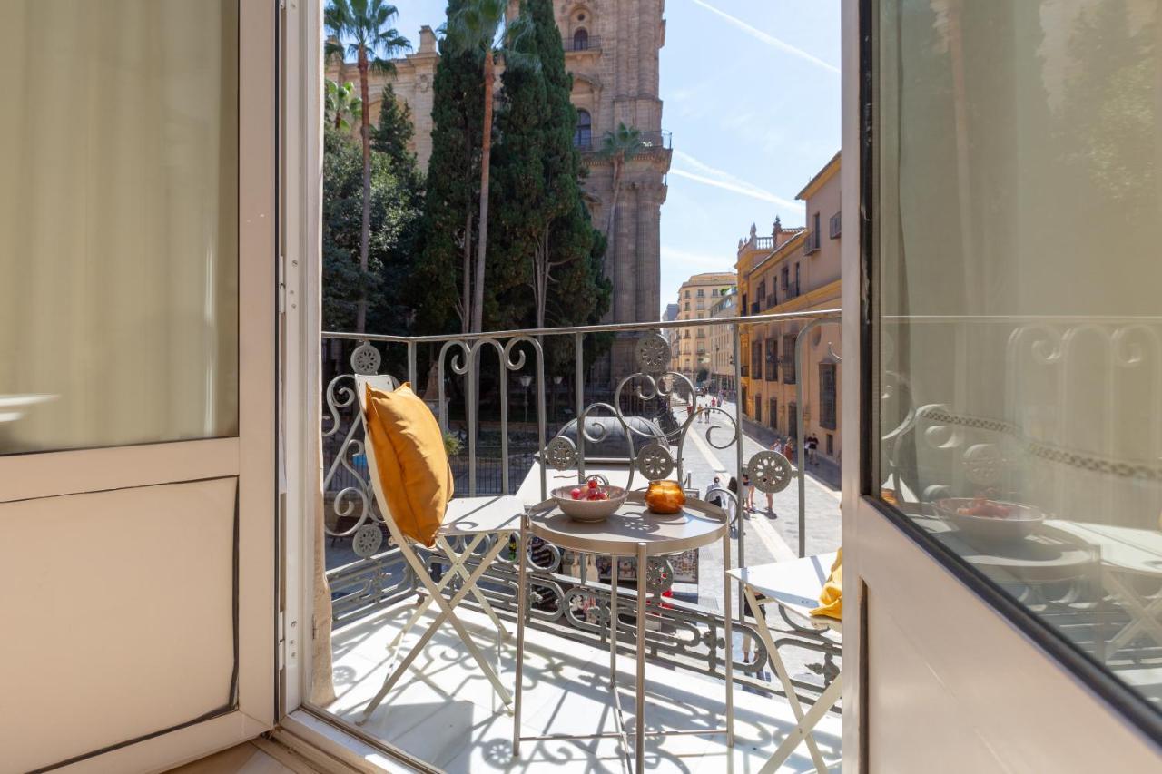 Luminoso Apartamento De Dos Habitaciones Con Vistas A Las Catedral Málaga Exteriör bild