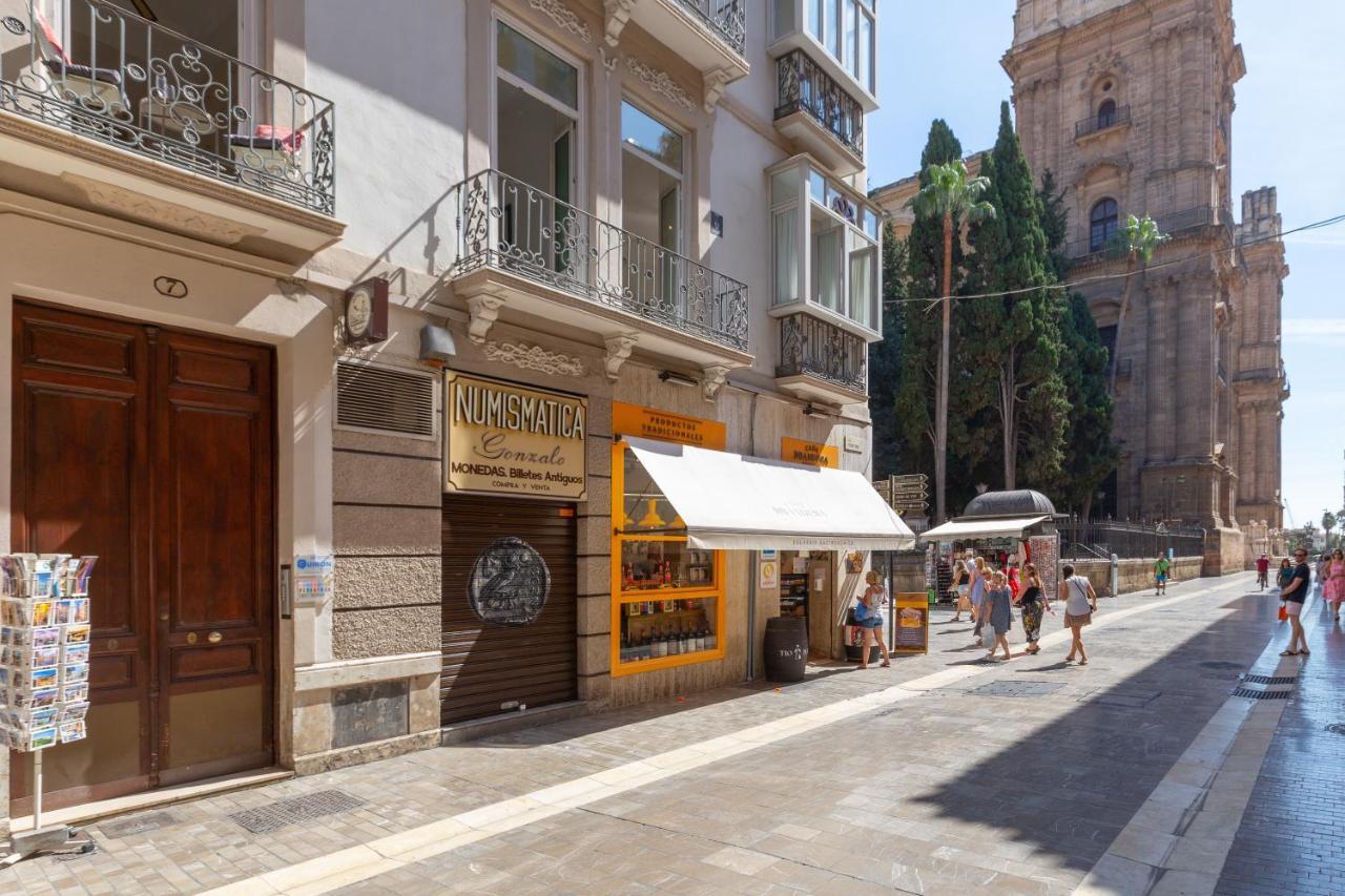 Luminoso Apartamento De Dos Habitaciones Con Vistas A Las Catedral Málaga Exteriör bild