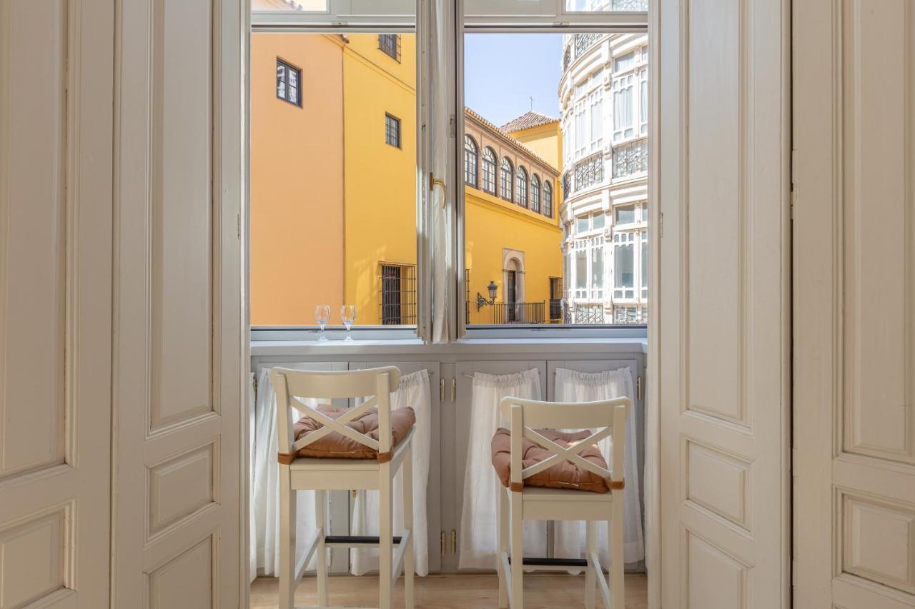 Luminoso Apartamento De Dos Habitaciones Con Vistas A Las Catedral Málaga Exteriör bild